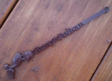 Rusty Pelican Swizzle Stick Stirrer Brown Plastic Restaurant