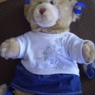 Build A Bear Teddy w/ Clothes Limited Too Shirt Denim Skirt