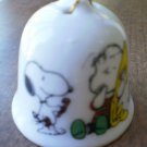 Peanuts Porcelain Bell Snoopy Linus 1958 Japan Small 1 3/8in