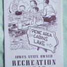 Iowa State 1953 Map Recreation Areas Brochure Parks Pamphlet