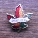 Montreal Canada Maple Leaf Pin Enamel Gold Tone metal