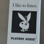 Playboy Audio Button Pin I Like To Listen Vintage