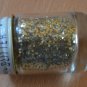 VINTAGE GLITTER GLASS SHAKER JAR GOLD PARAMOUNT NOVELTIES