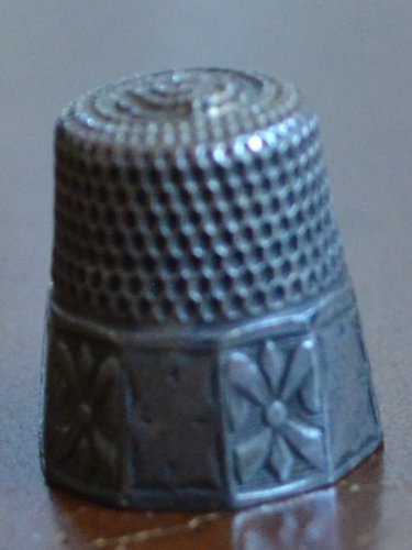 Vintage Sterling Silver Thimble Size 7 SC or SCC Anchor 10-Sided