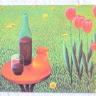 Vladimir Bedenikovic Note Card Glass of Wine Vintage West Germany Schurman