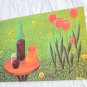 Vladimir Bedenikovic Note Card Glass of Wine Vintage West Germany Schurman