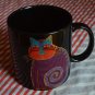 Laurel Burch Mythical Cat 12-oz Mug Coffee Cup Black Purple Japan Nice