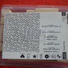 Stampin Up Thanks Tons Rubber Stamps New Set of 13 Unmounted Wood Thank You