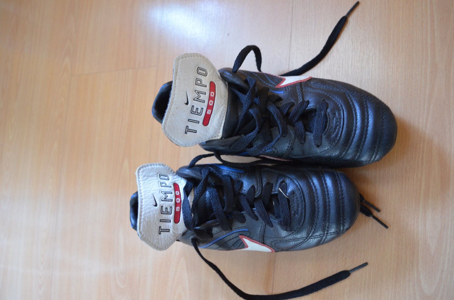 Automáticamente Pino Paloma Nike Tiempo 500 Soccer Cleats Black Size 5Y Boys Shoes Spikes Stud