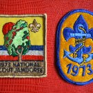 1973 BSA Patch Boy Scouts of America Lot 2 National Jamboree Fleur de Lis Anchor