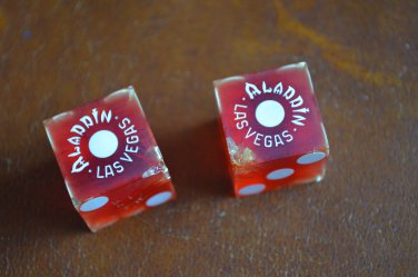 Aladdin Casino Vintage Las Vegas Dice White 