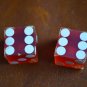 VINTAGE DICE ALADDIN HOTEL CASINO LAS VEGAS NEVADA LAMP LOGO PAIR RED Plastic