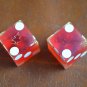 VINTAGE DICE ALADDIN HOTEL CASINO LAS VEGAS NEVADA LAMP LOGO PAIR RED Plastic