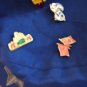 Vintage Chinese Cap 15 Pins Panda Flags Blue Hat 58 Wings Red Star