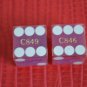 Continental Casino Vintage Dice Red Las Vegas NV Pair Numbered C849 C846