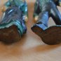 Vintage Cast Iron Pilgrim Couple Man Woman Amish Figurine Metal