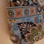 Vera Bradley Small Tote Blue Flowers 8.5 x 13 100% Cotton Bag Handbag