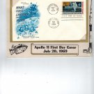 APOLLO 11 FIRST MAN ON THE MOON Stamp Dual FDC C76 First Day Cover On Card