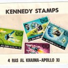 Lot 4 Kennedy Stamps Apollo XI Ras Al Khaima International Cooperation