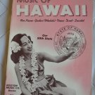 MUSIC OF HAWAII FOR PIANO GUITAR (UKULELE) VOICE DUET QUARTET SHEET MUSIC BOOK 1960 RUSS HENDERSON