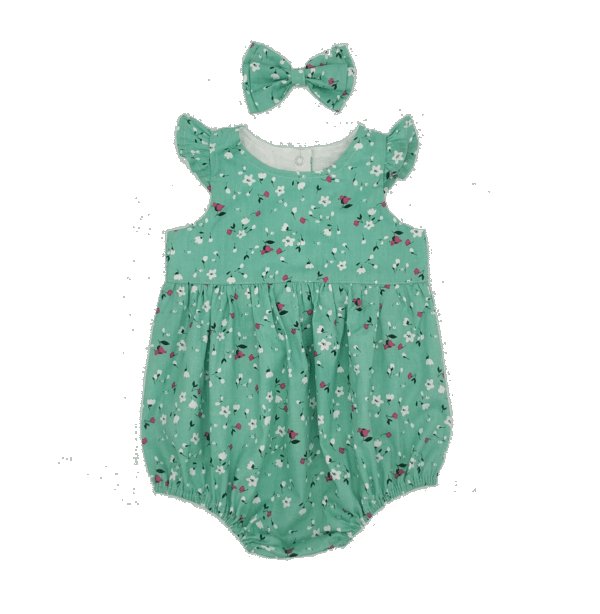 Flutter Playsuit Romper- Emporia Aqua Green Size 000