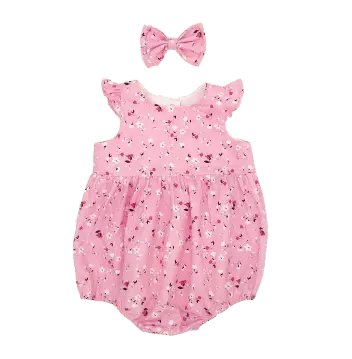 Flutter Playsuit Romper- Emporia Pink Size 0