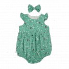 Flutter Playsuit Romper- Emporia Aqua Green Size 0