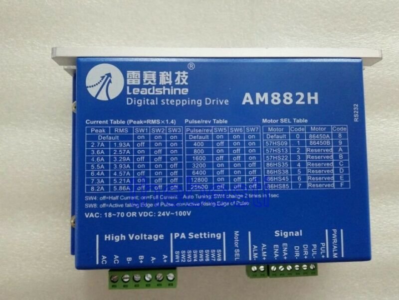 New Leadshine AM882H Stepper Servo Motor Driver 80V 8.2A
