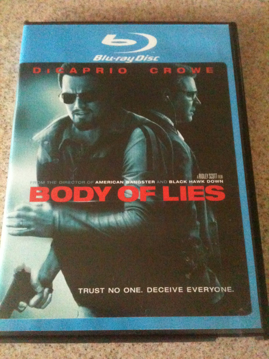 Body of Lies (Blu-ray Disc, 2009) LIKE NEW Former Rental, Crowe, DiCaprio
