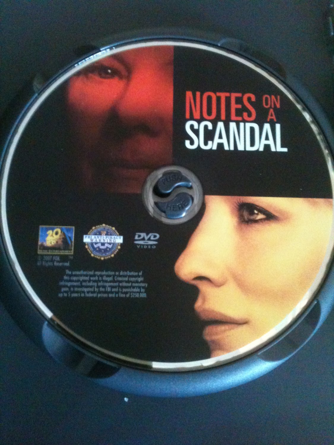 Notes on a Scandal (DVD, 2007, Widescreen) Cate Blanchett, Judi Dench