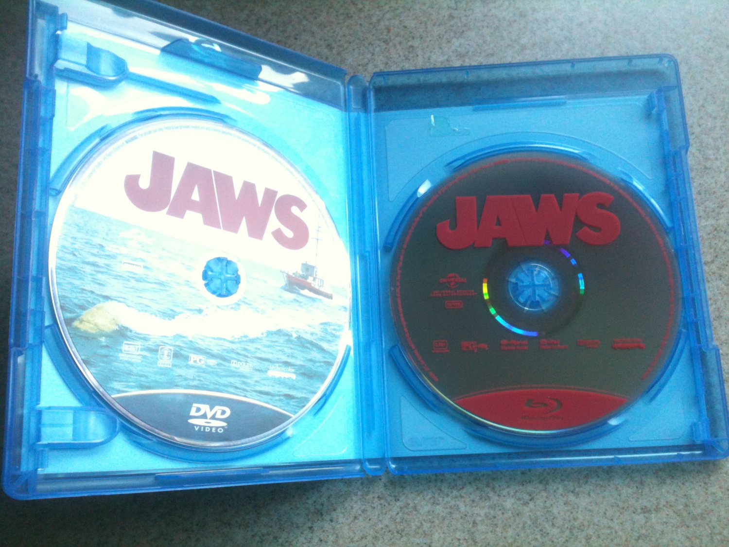 Jaws (Bluray/DVD, 2012, 2Disc Set, Universal 100th Anniversary) LN w