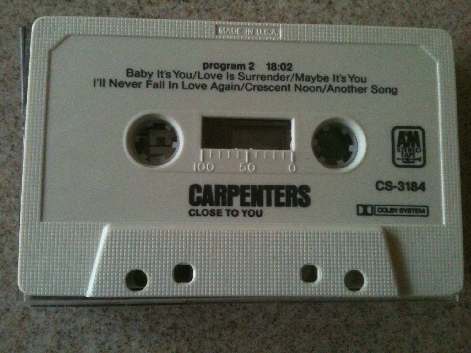 Carpenters Close to You (1970, Cassette Tape) We've Only Just Begun