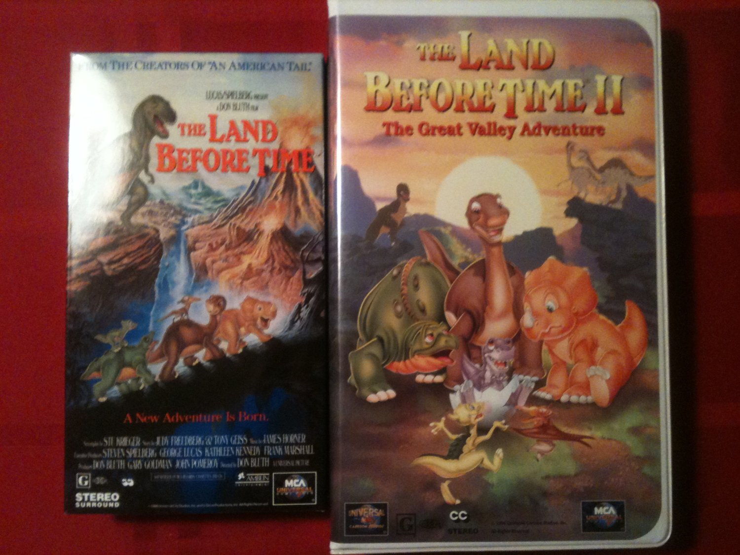 Lot of The Land Before Time I & II: The Great Valley Adventure (VHS ...