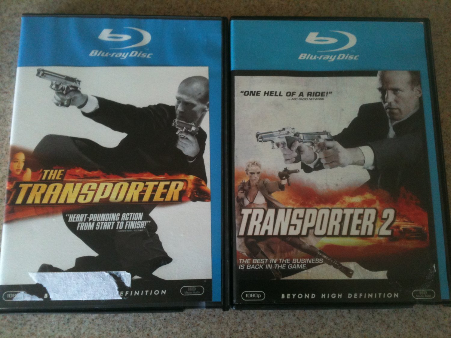 The Transporter And Transporter 2 Blu Ray Disc Lot Former Rentals