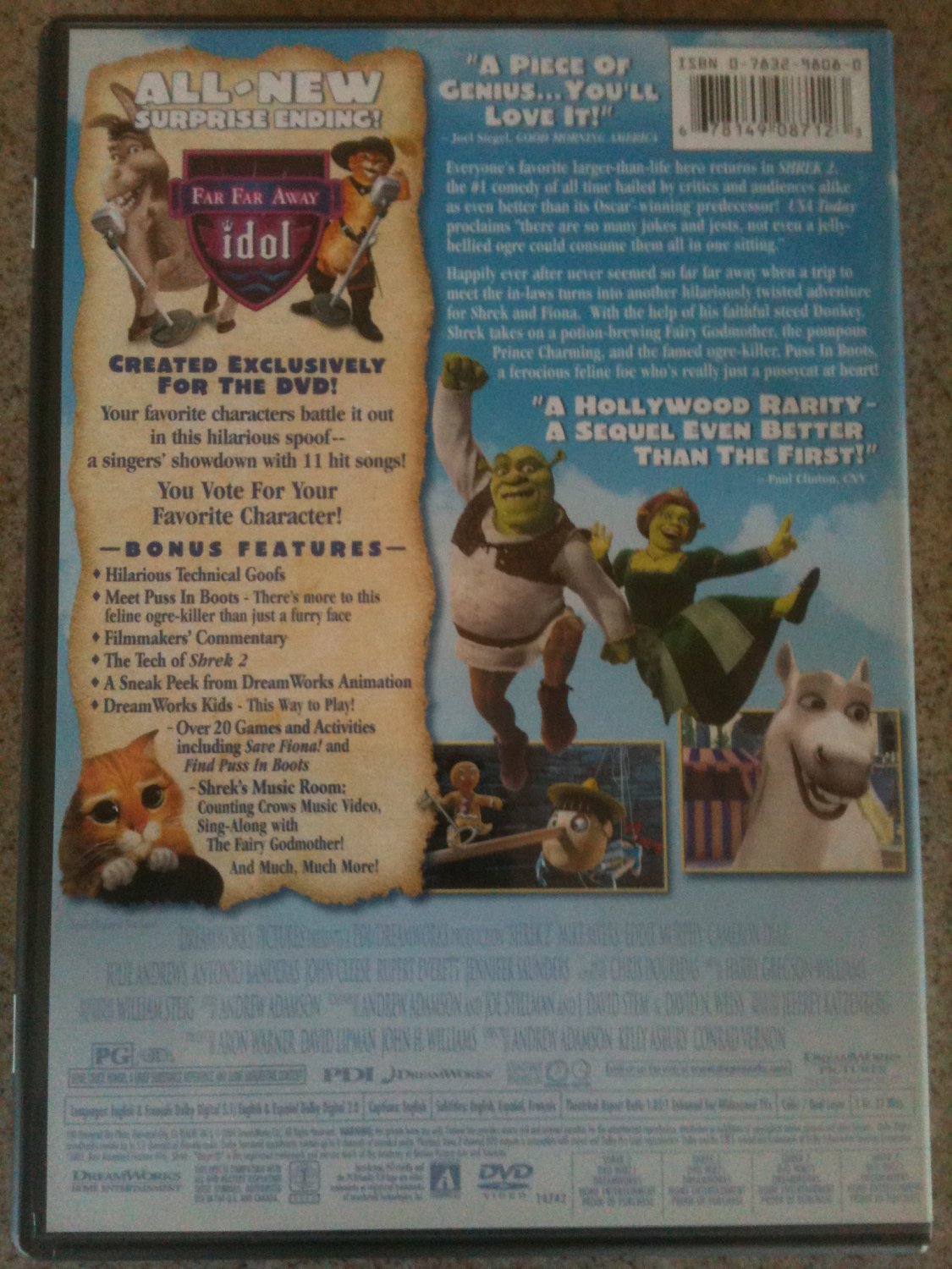 Shrek, Shrek 2, & Shrek the Third Lot (DVD, Widescreen) Mike Myers ...