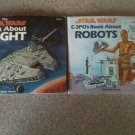 Star Wars Book About Flight & C-3PO's Book About Robots Lot, Random House 1983