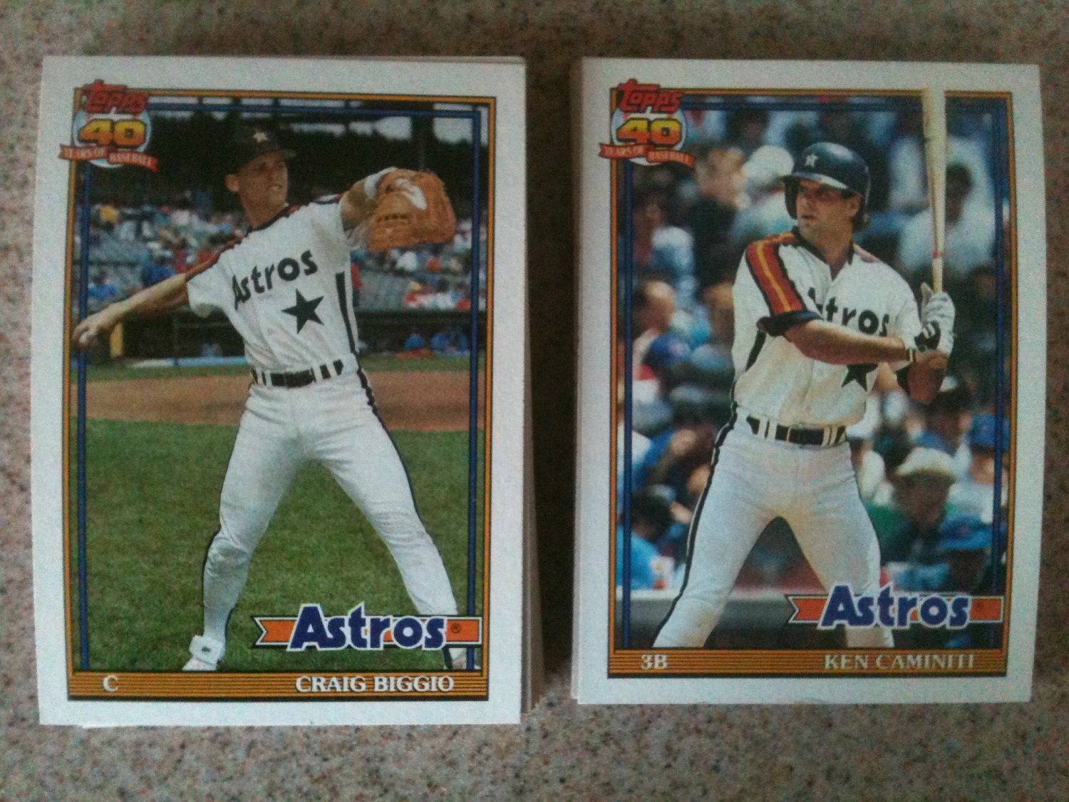 119 Houston Astros Cards Lot (1987-95) Complete 1991 Topps Set, Donruss ...