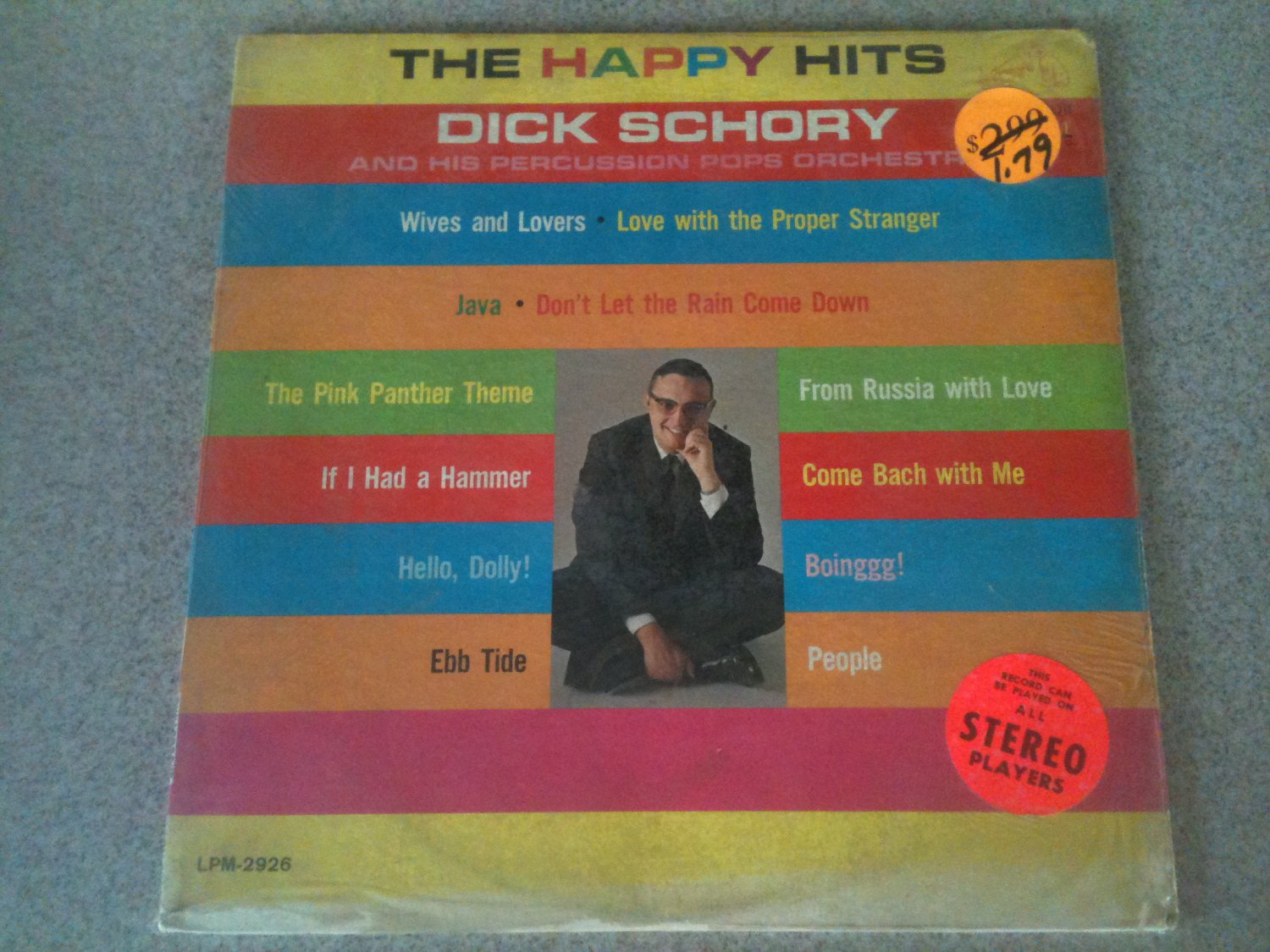 Dick Schory - The Happy Hits (1964, Vinyl LP, RCA Victor) LPM-2926, Shrink