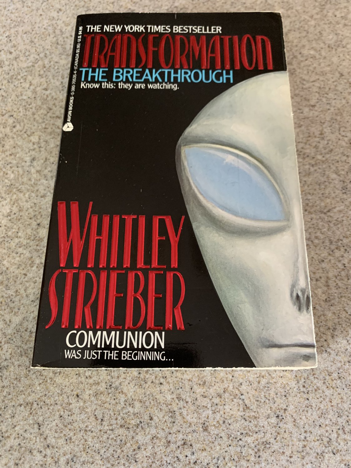 Transformation by Whitley Strieber (1989, Avon) First Printing, Communion
