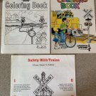 Operation Lifesaver Lot. 2 Coloring Books & Poster "Safety with Trains"