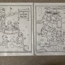 The Berenstain Bears at the Beach / Day Camp Coloring Pages (1991) Vintage