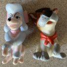 Lot of 2 Oliver & Company 1988 McDonald's Toys.  Finger Puppets, Vintage, Dodger