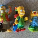 Lot of 3 1990 Burger King Simpsons Go Camping Toys. Bart, Homer, Maggie