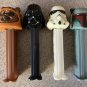4 1997 Star Wars Pez Dispenser Lot. Boba Fett, Darth Vader, Stormtrooper, Wicket