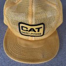 Vintage CAT Diesel Power Yellow Mesh Snapback Hat. Caterpillar Tractor, VTG