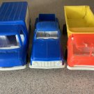 Lot of 3 Gay Toys Trucks. Vintage, Hertz, Pickup, Dump, Blue, Item #379 535 537