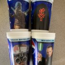 Lot of 4 Star Wars Episode I Pepsi Plastic Cups. Darth Maul, Watto, Qui-Gon Jinn