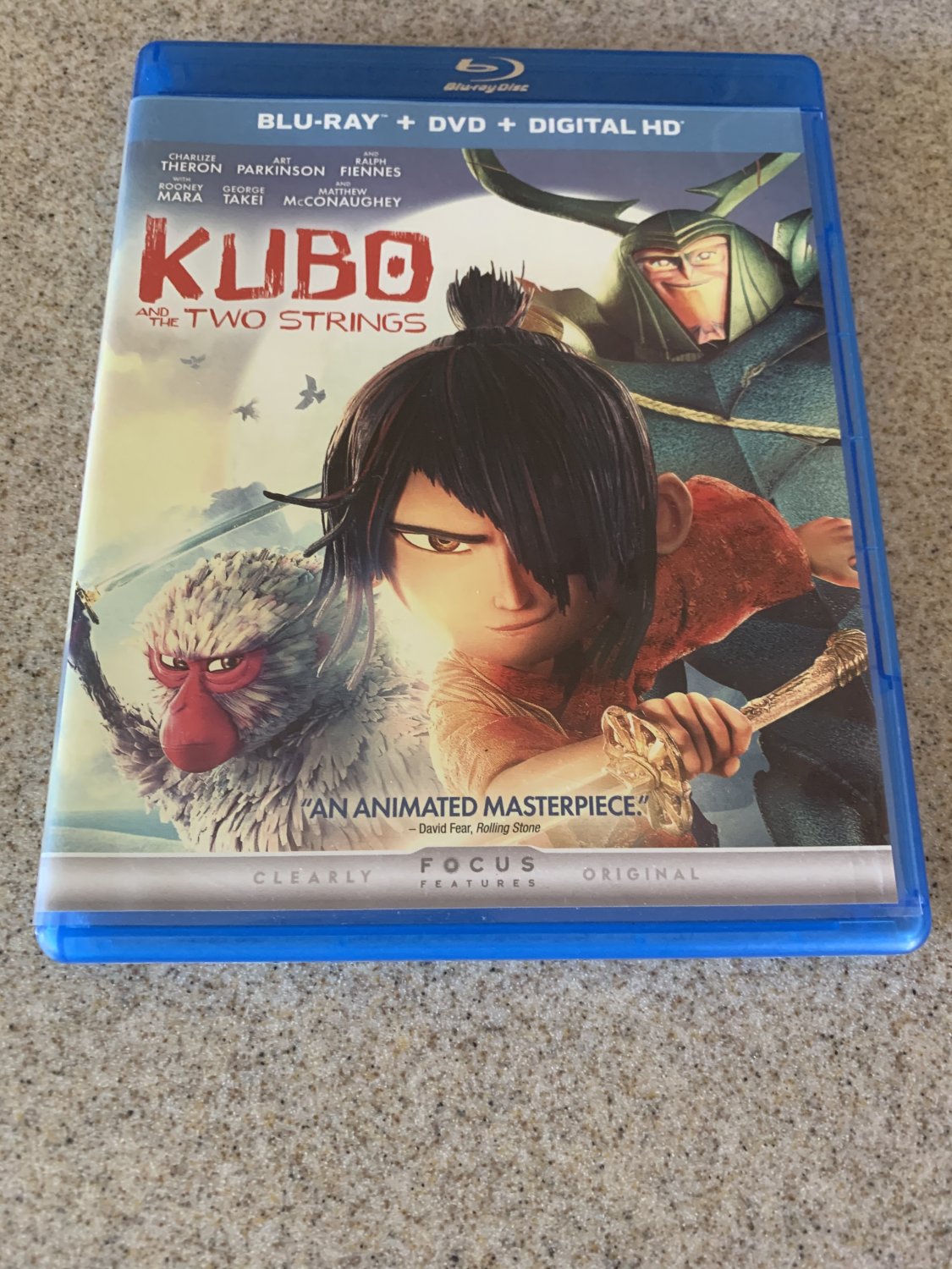 Kubo and the Two Strings (Blu-ray/DVD, 2016) LIKE NEW, Laika