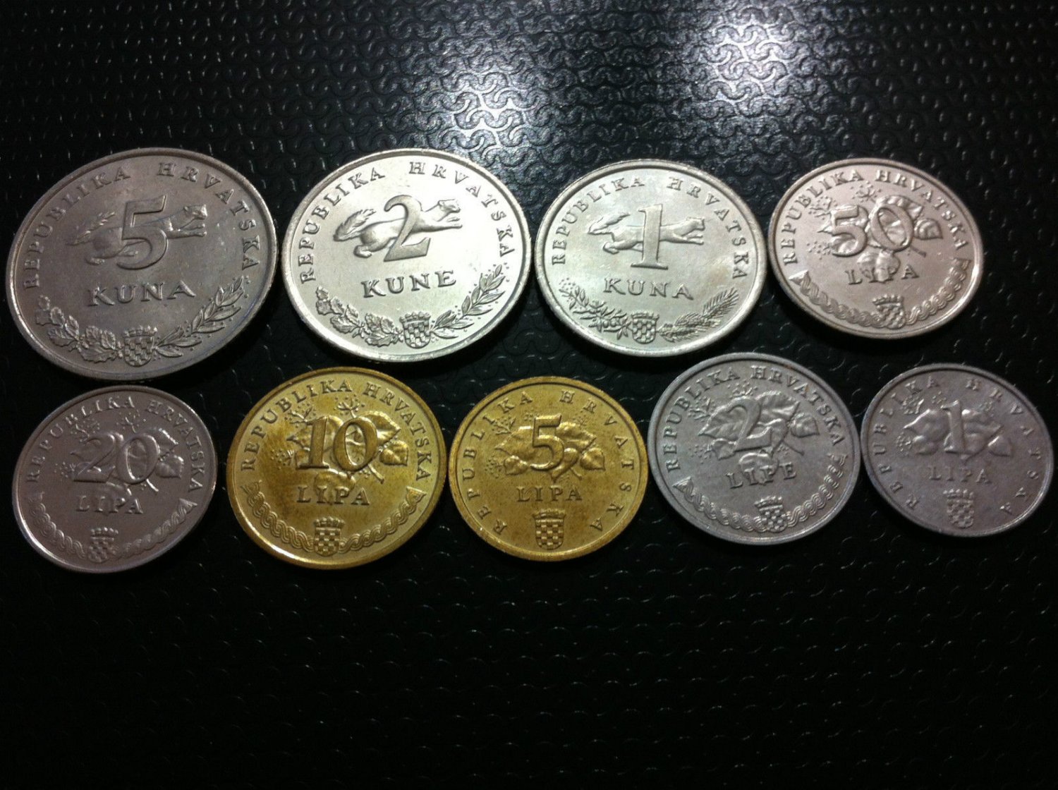 Croatian coin full set - Kune & Lipe - 9 PCS !