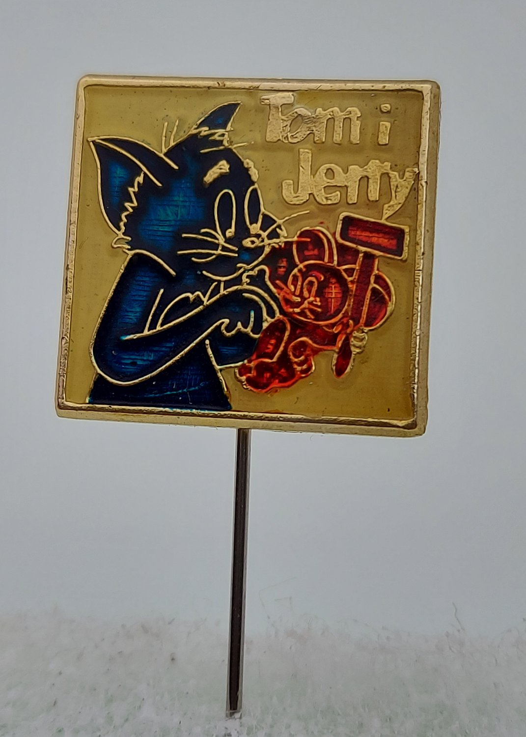 TOM & JERRY, Disney, old pin, badge from Croatian vintage pin, badge, lapel !